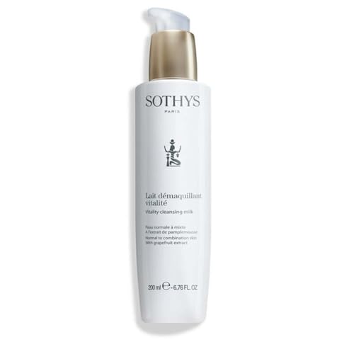 SOTHYS Vitality Cleansing Milk | Refreshing Daily Face Cleanser | Hydrating Grapefruit Extract for Normal or Combination Skin