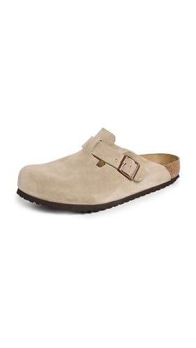 Birkenstock Women's Boston Soft Footbed Clog,Taupe Suede,40 M EU