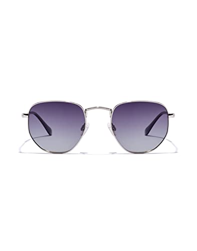 Hawkers Sixgon Drive - Polarized Sunglasses Men and Women - Sunglasses Womens and Mens (Grey Polarized · Silver Ct)
