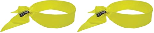 Image of Ergodyne womens Cooling Bandana Embedded Polymers Tie, Lime, One Size US, 1 Count (Pack of 2)