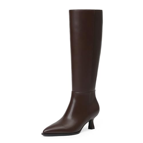 Image of Modatope Knee High Boots for Women Kitten Heel Boots