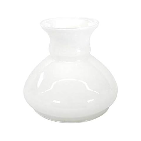 6 inch White Glass Cowl Replacement Light Shade Traditional Vintage Oil lamp 6" Cover