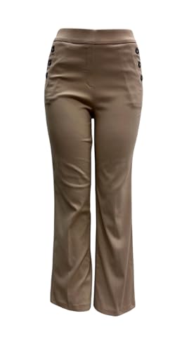 Counterparts Womens Pull on Stretch Boot Pants with Buttons Details on Front Pockets