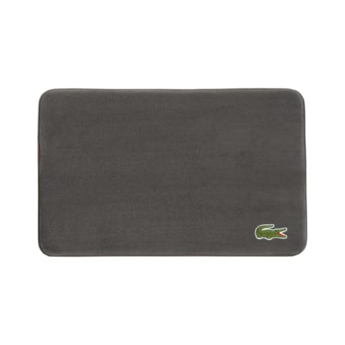 Lacoste Memory Foam Bath Rug – Ultra Soft Fleece Bathroom Mat with Embroidered Crocodile Logo, Super Absorbent, Non-Slip Backing, Machine Washable, Plush & Stylish 19'x30' – Cliff