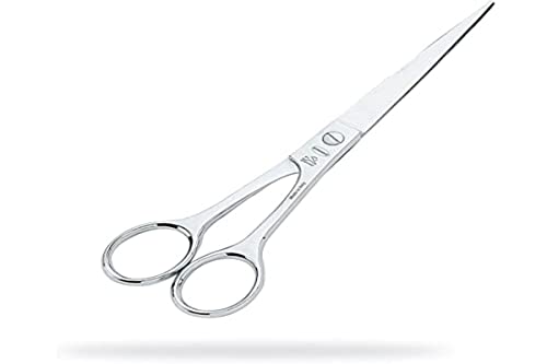 Premax - Forbici Parrucchiere Gambo Piatto 15 cm Acciaio Nichelate - Ideali per Professionisti Hairstylist - Acciaio al Carbonio 6 - Qualità Premana - Made in Italy