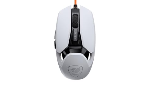 COUGAR GAMING | SOURIS GAMING | AIRBLADER TOURNAMENT 20 000 DPI - BLANC - COUGAR BOUNCE-ON - Patins PTFE - Capteur Optique PMW3399 - Pour Droitiers et Gauchers