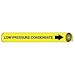 Pipe Marker - Precoiled and Strap-on - Low Pressure Condensate, Yellow, For Pipe 1-1/8