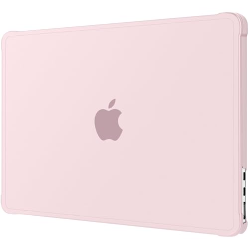 MOSISO Custodia Compatibile con MacBook Air 13 Cover M5 M4 M3 M2 2026 2025 2024-2022 A3449 A3240 A3113 A2681, Anti-crepa con Angoli e Bordo Morbido TPU Case per MacBook Air 13,6'' Cover, Rosa
