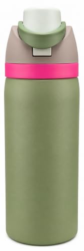 Image of HomeCloud 1200ML Stainless Steel Water Bottle - Double-Wall Vacuum Insulated, Leakproof Straw Lid, BPA-Free Reusable Travel Flask with Two-Way Spout for Gym, Office & Outdoor Use (S Green)