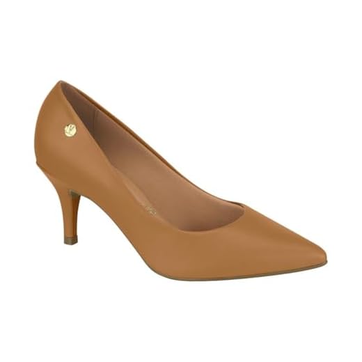 Scarpin Feminino Salto Médio Pelica Camel Vizzano 1185.702