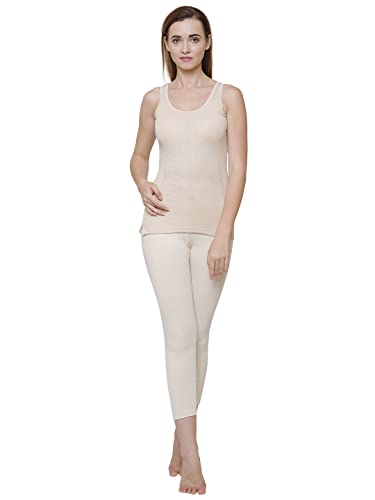 BODYCARE Womens Thermal Wear Tops Round Neck Sleeveless for Women Pack Of 1, White, 90