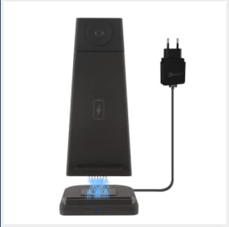 elec Space Wireless Charger 3 in 1, 10 W Schnellladestation für iWatch SE/6/5/4/3/2/1,Kopfhörer Pro,Kompatibel mit iPhone 13/12/12 Pro Max/11 Series/XS Max/XR /8 Plus/Samsung Galaxy (schwarz) Cover