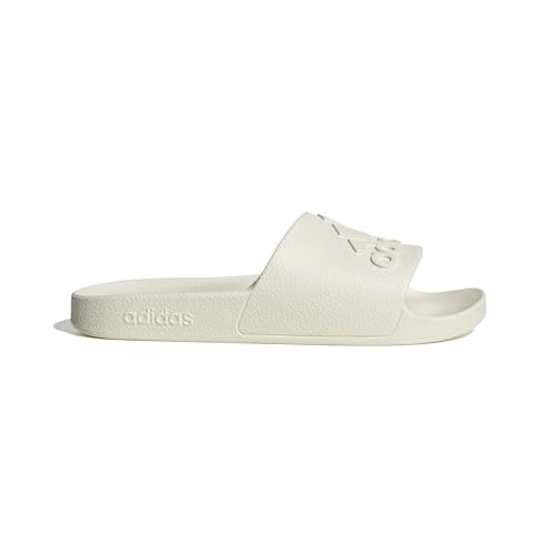 adidas Mixte Adilette Aqua Slides, Off White/Off White/Off White, 48.5 EU