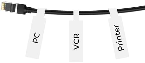 Cable Labels 25 x 78 mm Waterproof Oil Resistant for B1/B21/B3S Label Printer, 100 White Thermal Sticker Labels
