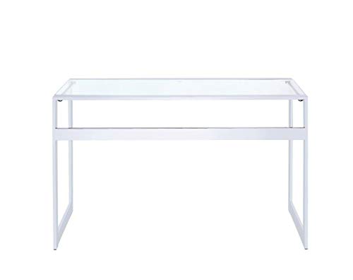 Coaster Home Furnishings 800746 Hartford Glass Top Writing Desk Chrome thumb #3