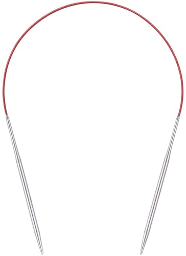 Circular Knitting Needles 16 inch (40cm) - US Size 6 (4mm) Stainless Steel Round Knitting Needles for Hats Socks & Baby Booties