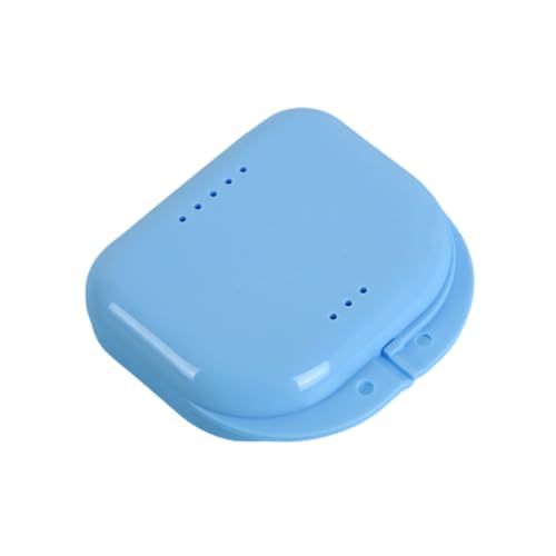 Retainer Case Mouth Guard Case Orthodontic Dental Retainer Box Denture Storage Container blue Lovely and practical