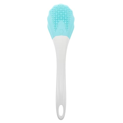 DRESSOOS 1pezzi Spazzola Elettrica Per Doccia Lungo Scrubber Per Schiena Silicone Per e Donne Strumento Multifunzionale Blu