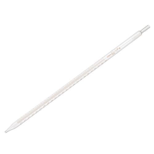 YOKIVE Pipettes compte-larmes graduées, pipettes verre borosilicaté durable pour transférer des liquides, idéales pour les huiles essentielles, acides (Transparent, 25 ml)
