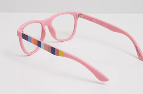 Filtro azul contra la fatiga visual con gafas Goodbye Rita rosa cuadradas 3