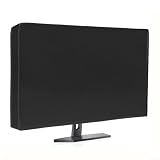 Trayneel Copertura per monitor in tessuto Oxford 210D, antipolvere, impermeabile, protezione UV, per modelli desktop e TV, colore nero, pieghevole, per 53 x 35 x 9 cm, 61 x 46 x 8 cm e 71 x 46 x 10 cm