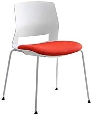 Miniatura 2 de Lorell Arctic Series - Juego de 2 sillas apilables, color blanco y rojo