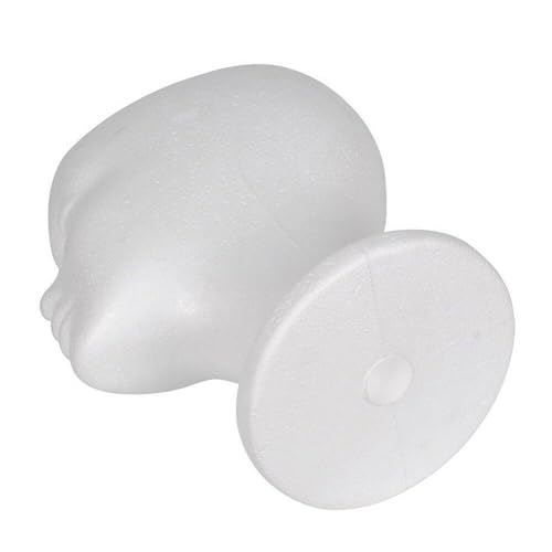 Cabeza de espuma blanca para pelucas y marabas de cabello 3