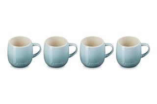 Le Creuset Stoneware Set of 4 Heritage Mugs, 13 oz. each, Sea Salt