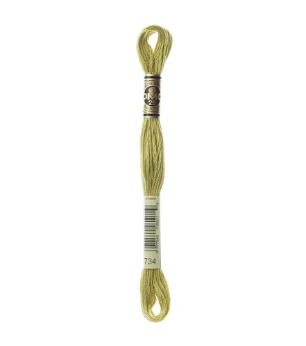 Image of DMC 6-Strand Embroidery Cotton Bundle - Olive Green Color Family - 5 Skeins of Thread - 8.7yd Skeins