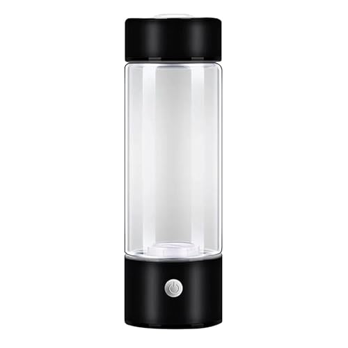 Portable Hydrogen Water Generator 420ml - Rechargeable Hydrogen Water Bottle for Health &amp; Wellness (Black)