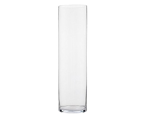 Glasvase Vase Glas Blumenvase Tischvase Zylindervase gerade schlank 40x10...