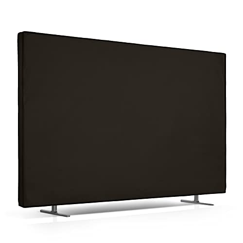 kwmobile 対応: 85" TV テレビカバー - 防塵カバー 液晶テレビ 保護カバー ホコリよけ 黒色