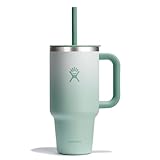 Hydro Flask 32 Oz Travel Tumbler with Handle, Lid and Straw - Insulated Stainless Steel in 32 Oz Matcha Ombre