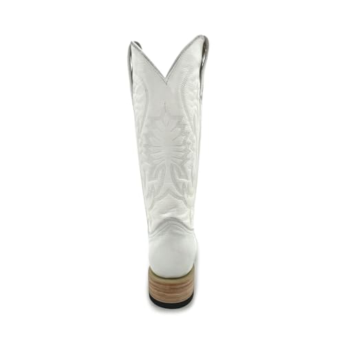 Men’s Genuine Leather Snip Toe Embroidered Boot4