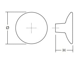 Gedotec Bouton De Meuble En Métal Noir | D : 50 Mm | DISC 0530 | Design Moderne Pour Tiroir De Cuisine