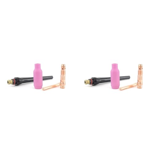 Booso 8 Uds. para WP26 WP17 WP18 ArgóN TIG Soplete de Soldadura Consumibles de Tungsteno Punta de Pinza Tapa de Copa de Boquilla de AlúMina