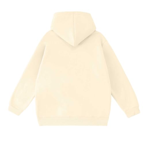 Pull oversize à grande poche sweat à capuche ample manches longues uni - 3