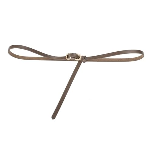 Women's Decorative Belt Women Leather Thin Waistband With No Hole Design Decorative Belt With Waist Seal Two-layer