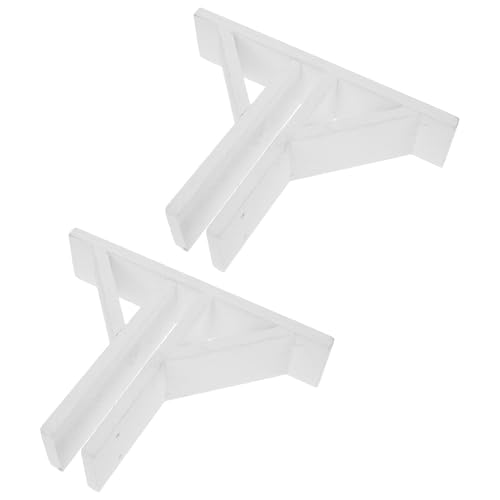 DEARMAMY 2 Stück Gartenzaunpfostenfüße aus Stabilem Holz Zaunständerhalter für Kleinen Rasenzaun Wetterfestes Zaunzubehör für Garten und Hof