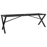 vidaXL Telaio Gambe a X per Tavolino da Salotto 140x30x43 cm in Acciaio, gamba in ferro, gambe in ferro, gambe per tavolini da salotto, gambe per tavolo