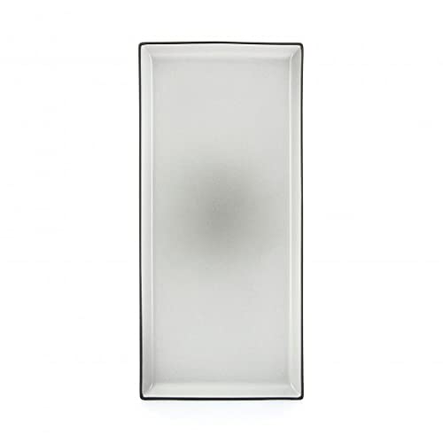 Revol – Plato para Servir (Equinoxe 32,5 x 15 x 1,8 cm, Porcelana, Pimienta, 32,5 x 15 x 1,8 cm