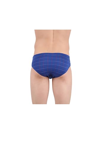 Image of Crystal Italia Brief Men's Super Combed Cotton Checkered Brief with Concealed Waistband | Assorted | (Pack of 2)
