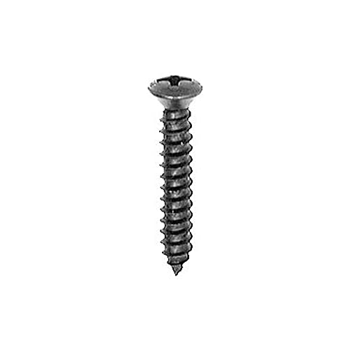Vis à tête ovale Phillips #8 x 1 oxyde noir avec empreinte #6Hd en boîte de 100 pièces