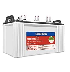 Image of Luminous Inverter & Battery Combo (iCruze 3000 Pure Sine Wave 3000VA /24V Inverter with Red Charge RC 18000ST Tall Tubular 150Ah Battery - 2 Batteries) for Home, Office & Shops