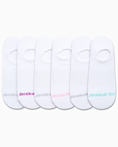 Image of Reebok Womens No Show Socks Stretch Performance Invisible Liners, 6 Pack