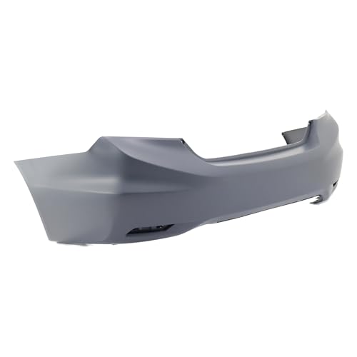 Image of Compatible with Honda Civic 2013-2015 Rear Bumper Cover | Primed, Without Parking Sensor Holes, Sedan, Hybrid, Ready to Paint, OEM 04715TR3A80ZZ, HO1100278