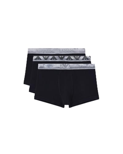 EMPORIO ARMANI Paquete de 3 Calzoncillos para Hombre, Negro/Negro/Negro, Talla S