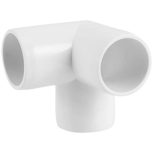 20 Pack 1 Inch 3 Way PVC Pipe Elbow, PVC Tee Fittings Pipe Connectors, SCH40 Furniture Grade, White1