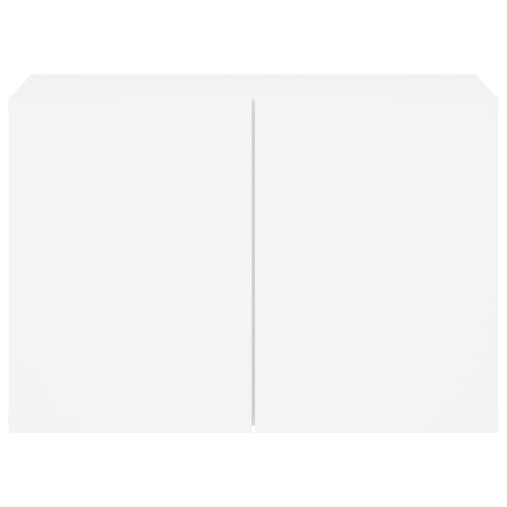 Mobile da parete per TV, bianco, in legno, 60 x 30 x 41 cm, salvaspazio e sospeso, con spazio per soggiorno, camera da letto, home theater, ricevitore HiFi e soundbar