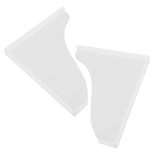 SOLUSTRE 1set Transparent Acrylic Shower Bathtub Splash Guard Bathroom Barrier Adhesive Tapes Prevents Water from Splashing Floors Easy to Install